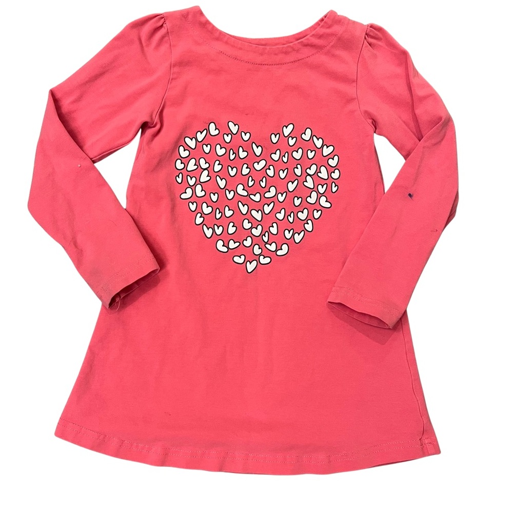 3/$10: Peekaboo Beans Pink Heart Long Sleeve Shirt